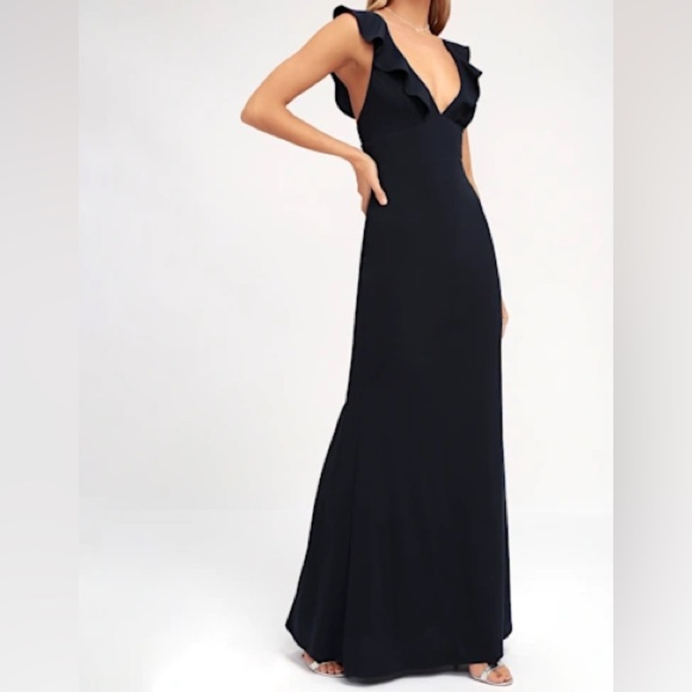 Lulu's Midnight Blue Maxi Dress